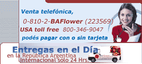 Florerias BAFlower compra Telefonica, envios en el dia